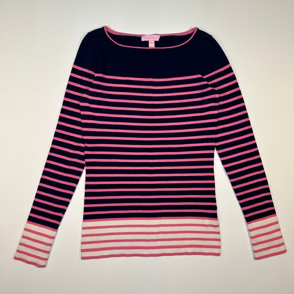 Lilly Pulitzer Nautical Striped Cotton Blend Sweater Size Small